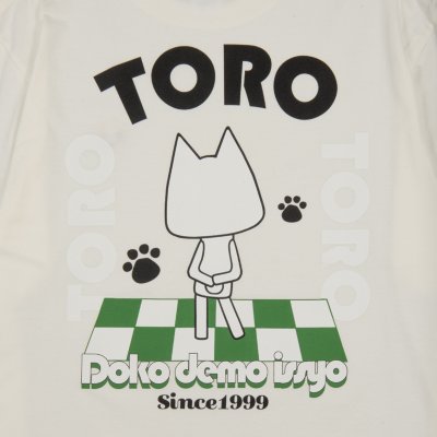 どこでもいっしょ バックプリントTシャツ (どこでもいっしょ バックトロ) ホワイト Gallery Image 3