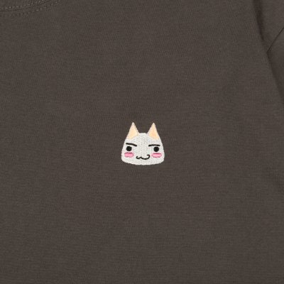 どこでもいっしょ バックプリントTシャツ (どこでもいっしょ バックトロ) チャコール Gallery Image 5
