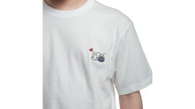 どこでもいっしょ ワンポイント刺繍Tシャツ(トロクロ) ホワイト Gallery Image 6