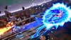 A Dragon Ball: Sparking! Zero képernyőképe, amelyen Goku a Super Saiyan God Super Saiyan formában látható támadás közben
