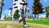 Dragon Ball: The Breakers – Screenshot eines Charakters, der aus einer Stadt flieht.