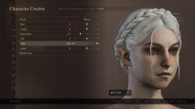 Dragon's Dogma 2 - Screenshot che mostra la personalizzazione del personaggio