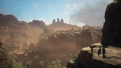 Dragon's Dogma 2 screenshot showing a wide fantasy landscape