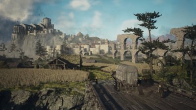 Dragon's Dogma 2 — Captura de tela com o ambiente de Vermund