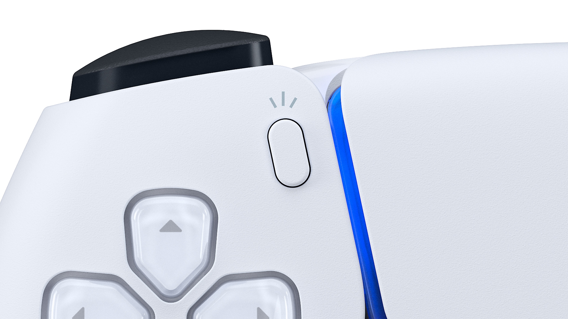 Skapa-knappen på den trådlösa DualSense-handkontrollen
