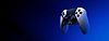 Visuale frontale e posteriore del DualSense Edge su uno sfondo blu