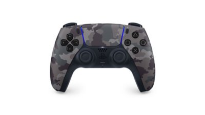 Gray Camo DualSense controller face on