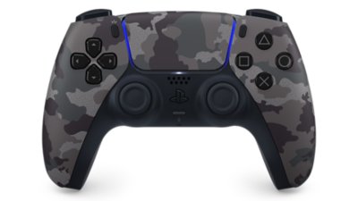 Gray Camo DualSense controller face on