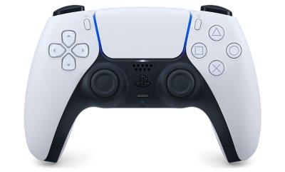 a white DualSense wireless controller