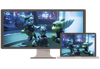 Οθόνες PC και laptop που απεικονίζουν το Ratchet & Clank