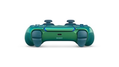 Teal DualSense controller top view showing L and R buttons