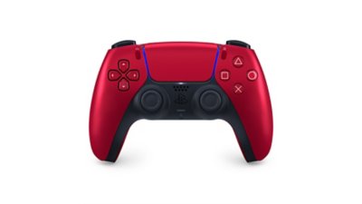 DualSense wireless controller Volcanic Red face on