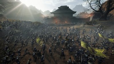 Dynasty Warriors: Origins screenshot showing a charging army