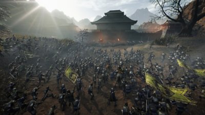 Dynasty Warriors: Origins screenshot showing a large force