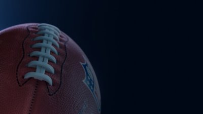 Imagem de fundo de EA Sports College Football 26 mostrando uma bola de futebol com seus laços