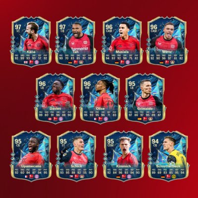 Artwork showing the Bundesliga Team of the Season - Slide 1