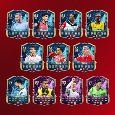 Artwork showing the Bundesliga Team of the Season - Slide 2