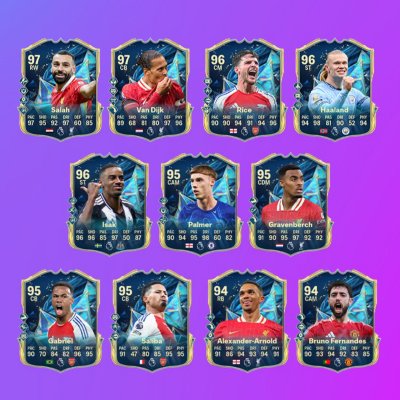 Artwork showing the Premier League Team of the Season - Slide 1