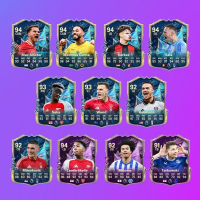 Artwork showing the Premier League Team of the Season - Slide 2