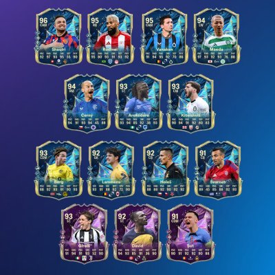Artwork showing the European Select Team of the Season 