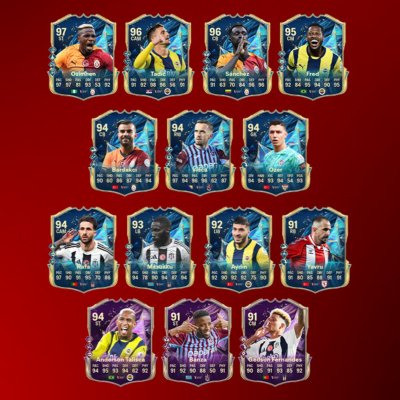 Artwork showing the Turkish Süper Lig Team of the Season
