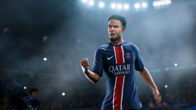 EA SPORTS FC 25 Showcase screenshot showing a Paris Saint-Germain player