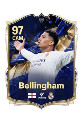 Image showing a TOTY player pick - Jude Bellingham with his arms outstretched