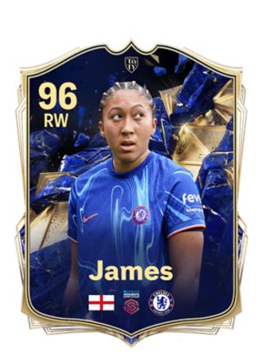 Image showing a TOTY player pick - Lauren James wearing a Chelsea shirt