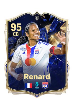 Image showing a TOTY player pick - Wendie Renard in an Olympique Lyon strip waving