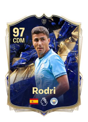 Image showing a TOTY player pick - Rodri in a Manchester City strip