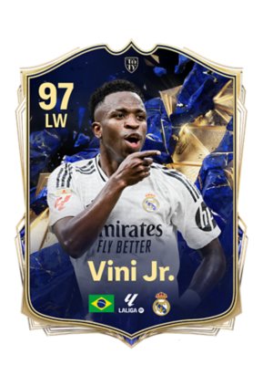 Image showing a TOTY player pick - Vinicius Junior pointing his finger