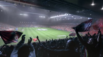 صورة من EA SPORTS FC 26 تُظهر ملعب Anfield