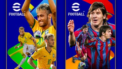 eFootball Ambassador Edition key art showing Neymar Jr and Messi