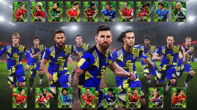 eFootball Dream Team artwork featuring a variety of players
