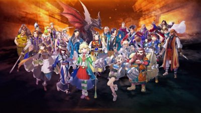 Eiyuden Chronicle: Hundred Heroes – Key-Art, das zahlreiche Charaktere zeigt