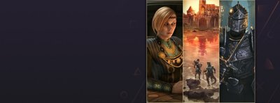 The Elder Scrolls Online Editor's Choice εικαστικό που απεικονίζει τρία παραδείγματα με στιγμιότυπα