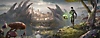 Grafika ze hry The Elder Scrolls Online – Stín nad Morrowindem na pozadí.