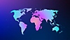 خريطة العالم باللونين الزهري والأزرق الفاتح