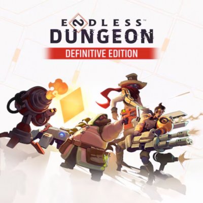 Endless Dungeon store art featuring several robot characters with some weapons