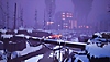 Endling – Extinction is Forever-képernyőkép, amelyen egy rókaanya és kölykei egy kidőlt fatörzsön sétálnak át havas tájjal a háttérben