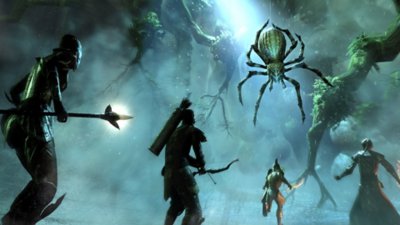 The Elder Scrolls Online - screenshot van een gevecht tegen een grote spin