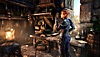 The Elder Scrolls Online - captura de pantalla que muestra a un personaje junto a una mesa de fabricación