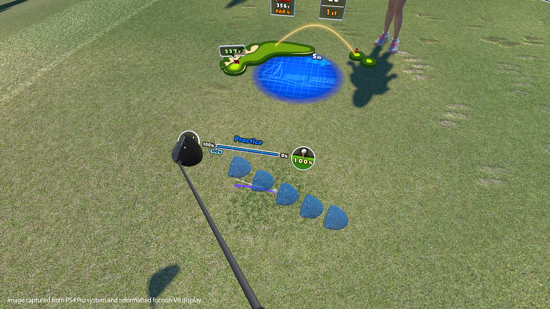 captura de ecrã do everybody's golf vr