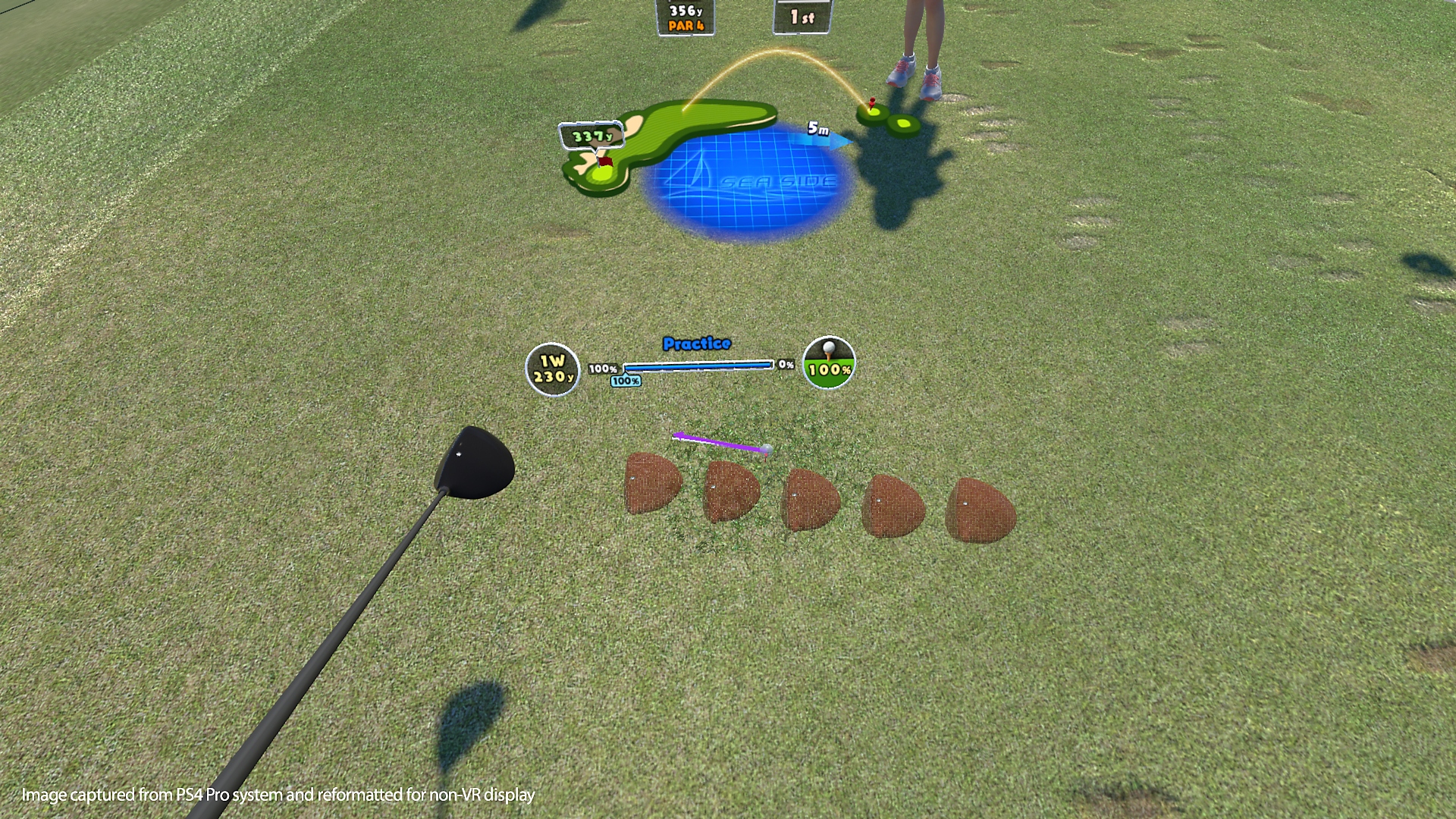 captura de ecrã do everybody's golf vr