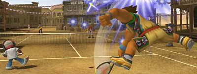 Captura de ecrã da jogabilidade do Everybody's Tennis