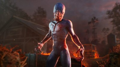 Evil Dead: The Game - captura de ecrã com uma personagem monstruosa