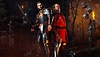 Evil Dead: The Game - Captura de tela mostrando dois personagens vestidos com roupas de cavaleiro