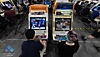 EVO διαγωνιζόμενοι που παίζουν παιχνίδια arcade