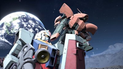 Gundam Evolution screenshot showing mobile suit