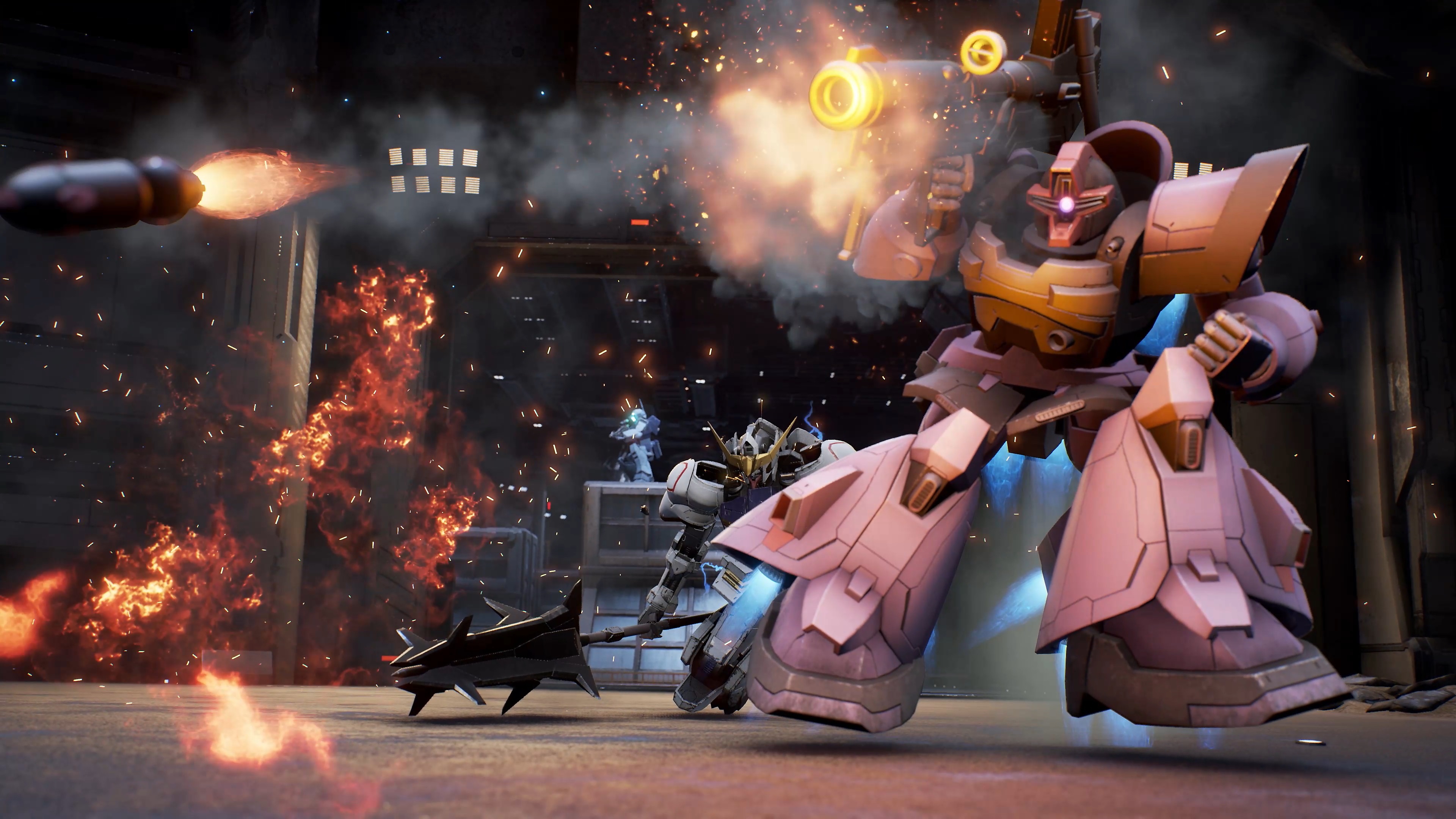 Gundam Evolution screenshot showing combat